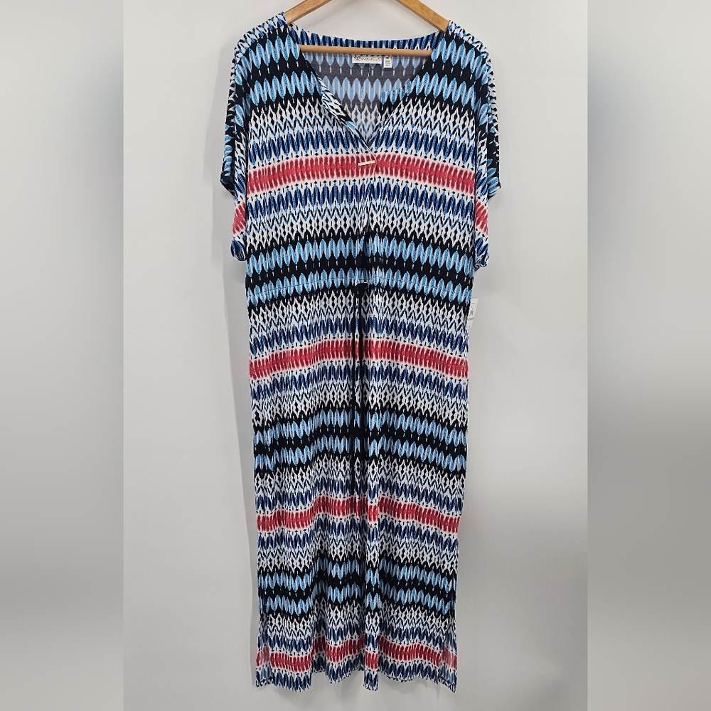 Rafaella Dress Blue White NWT 1X - Picture 1 of 12